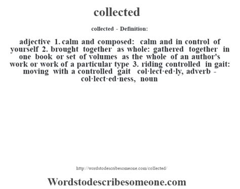 what does collected mean